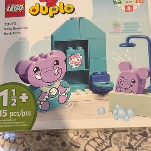 LEGO DUPLO Bath Time Fun Set with Purple Elephants
